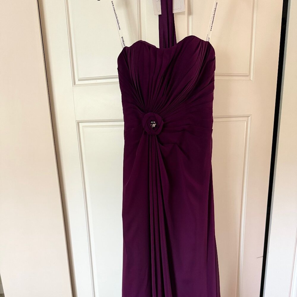 Eggplant Purple Gown in Size 2 - Romantic Bridals